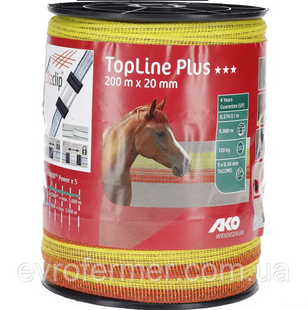 Стрічка для електропастуха TopLine Plus 20 мм, 200 м Німеччина 1787827969 фото