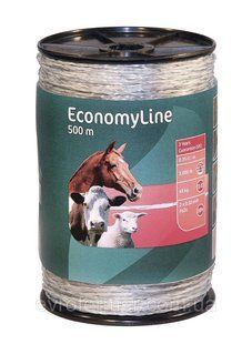 Шнур для електропастуха ECONOMY 500 м, 2х0.50 мм, 0,35 Ом Німеччина 44502 фото