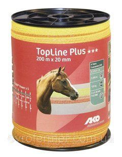 Стрічка для електропастуха TopLine Plus 200 м, 20 мм, 5 жил, 0,374 Ом Німеччина 449563 фото